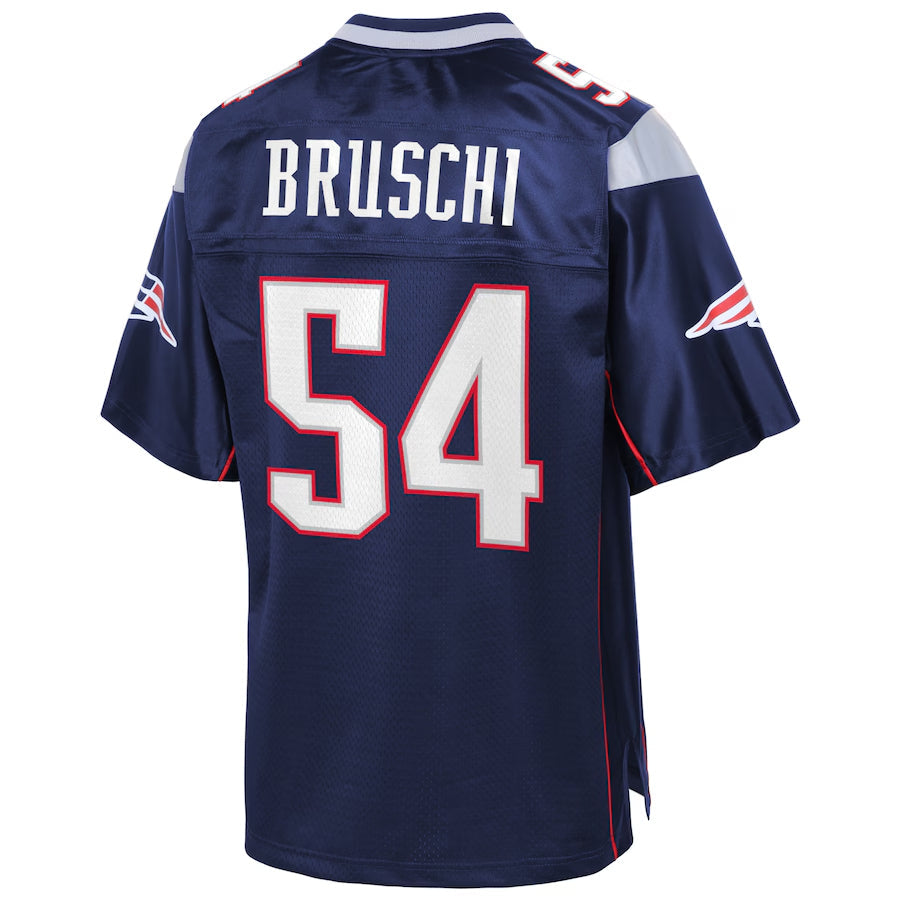 Choea NE.Patriots #54 Tedy Bruschi Player Navy Pro Line Retired Stitched Jerseys