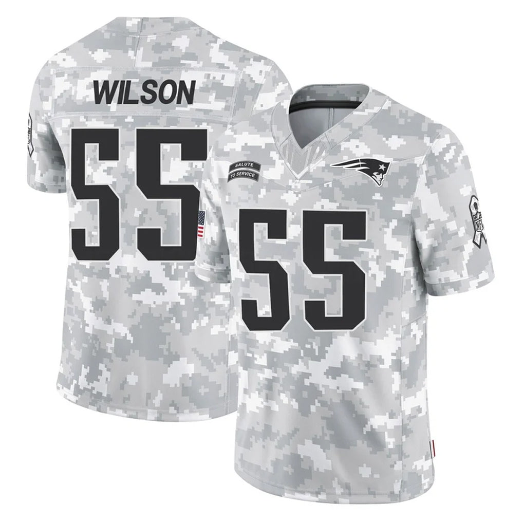 Choea NE.Patriots #55 Jared Wilson Player Arctic Camo Salute To Service Limited Game Stitched Jerseys