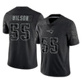 Choea NE.Patriots #55 Jared Wilson Player Black Reflective LImited Home Game Stitched Jerseys