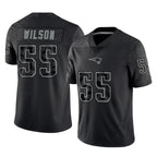Choea NE.Patriots #55 Jared Wilson Player Black Reflective LImited Home Game Stitched Jerseys