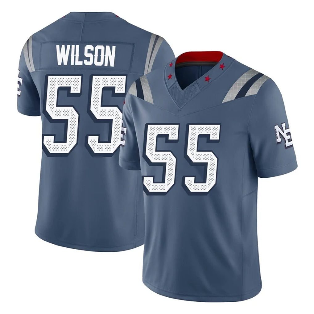 Choea NE.Patriots #55 Jared Wilson Player Blue Limited Rivalries Collection Home Game Stitched Jerseys
