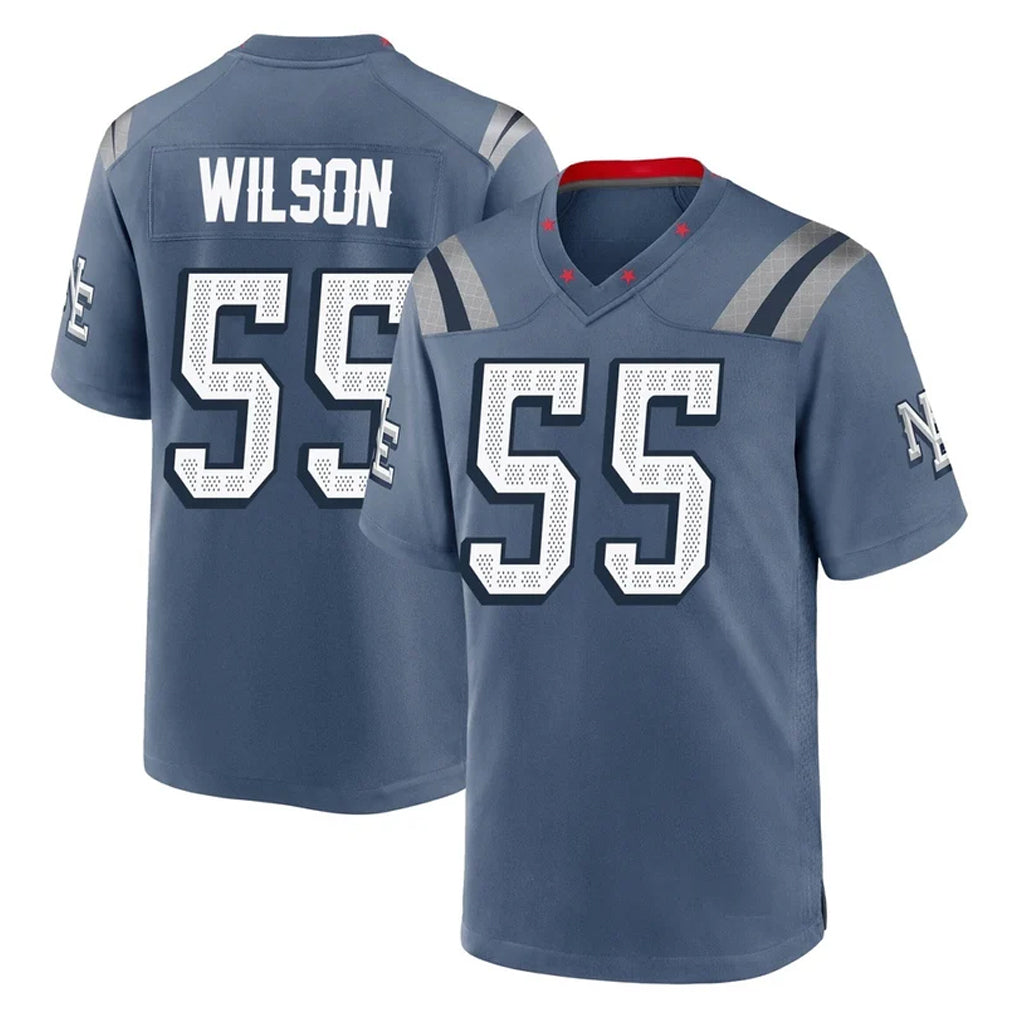 Choea NE.Patriots #55 Jared Wilson Player Blue Rivalries Collection Home Game Stitched Jerseys
