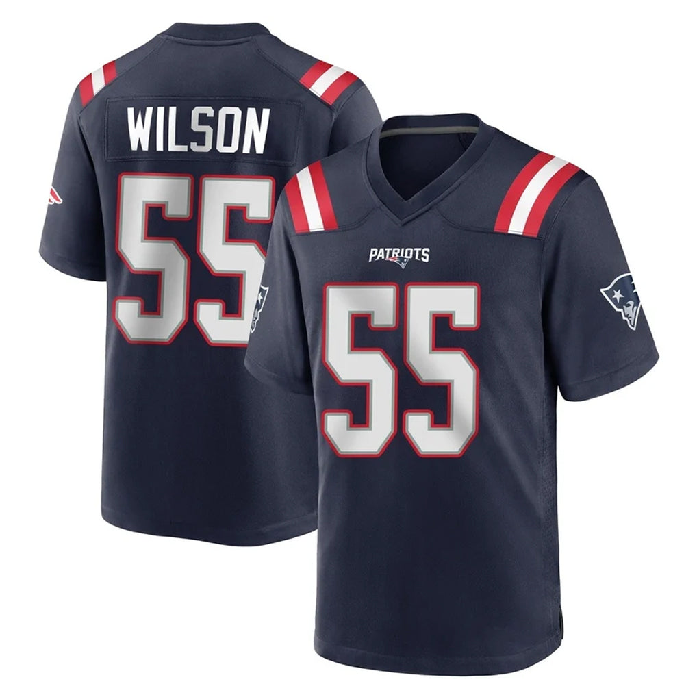 Choea NE.Patriots #55 Jared Wilson Player Navy Home Game Stitched Jerseys