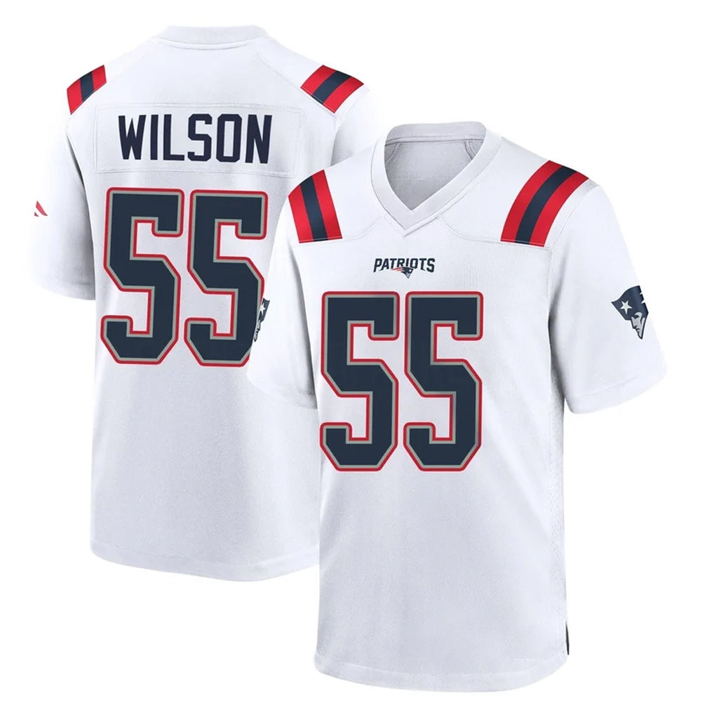 Choea NE.Patriots #55 Jared Wilson Player White Home Game Stitched Jerseys