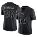 Choea NE.Patriots #66 Will Campbell Player Black Reflective Limited Stitched Jerseys
