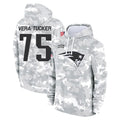 Choea NE.Patriots #75 Alijah Vera-Tucker Player Arctic Camo Salute to Service Pullover Hoodies Limited Game Stitched Jerseys