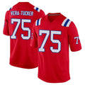 Choea NE.Patriots #75 Alijah Vera-Tucker Player Red Home Game Stitched Jerseys