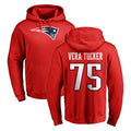 Choea NE.Patriots #75 Alijah Vera-Tucker Player Red LOGO Pullover Hoodies Home Game Stitched Jerseys