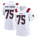 Choea NE.Patriots #75 Alijah Vera-Tucker Player White Home Game Stitched Jerseys