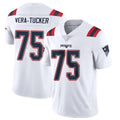 Choea NE.Patriots #75 Alijah Vera-Tucker Player White Vapor Untouchable Home Game Stitched Jerseys