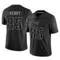 Choea NE.Patriots #85 Hunter Henry Player Black Reflective LImited Home Game Stitched Jerseys