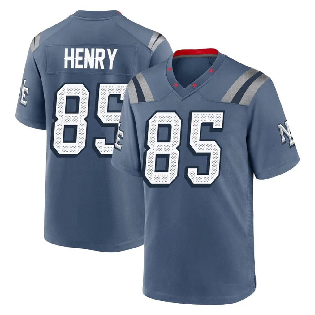 Choea NE.Patriots #85 Hunter Henry Player Blue Rivalries Collection Home Game Stitched Jerseys
