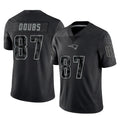 Choea NE.Patriots #87 Romeo Doubs Player Black Reflective LImited Home Game Stitched Jerseys