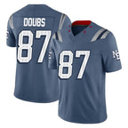 Choea NE.Patriots #87 Romeo Doubs Player Blue Limited Rivalries Collection Home Game Stitched Jerseys