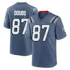 Choea NE.Patriots #87 Romeo Doubs Player Blue Rivalries Collection Home Game Stitched Jerseys