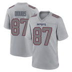 Choea NE.Patriots #87 Romeo Doubs Player Gray Fashion Limited Home Game Stitched Jerseys