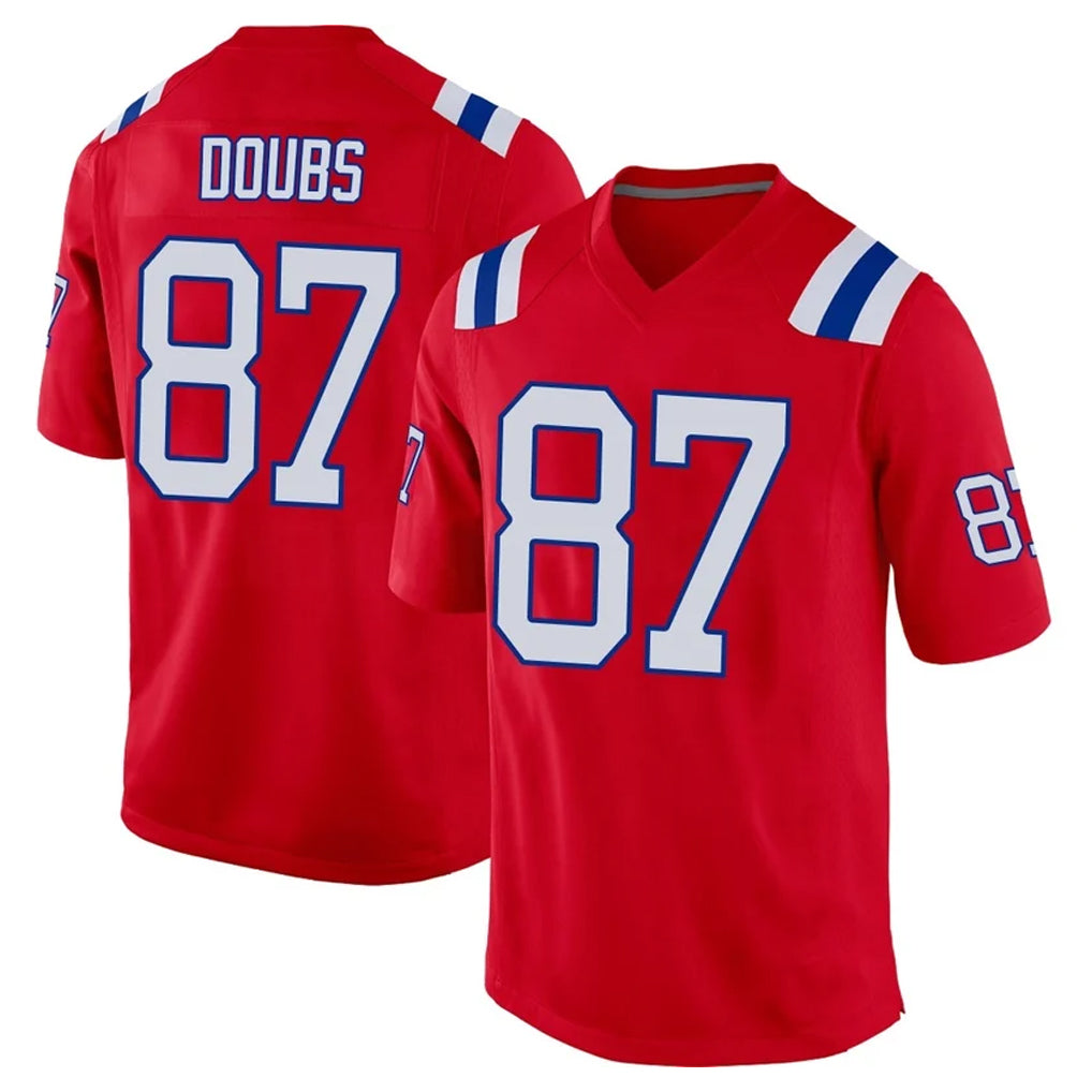 Choea NE.Patriots #87 Romeo Doubs Player Red Home Game Stitched Jerseys