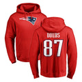 Choea NE.Patriots #87 Romeo Doubs Player Red LOGO Pullover Hoodies Home Game Stitched Jerseys