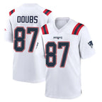 Choea NE.Patriots #87 Romeo Doubs Player White Home Game Stitched Jerseys