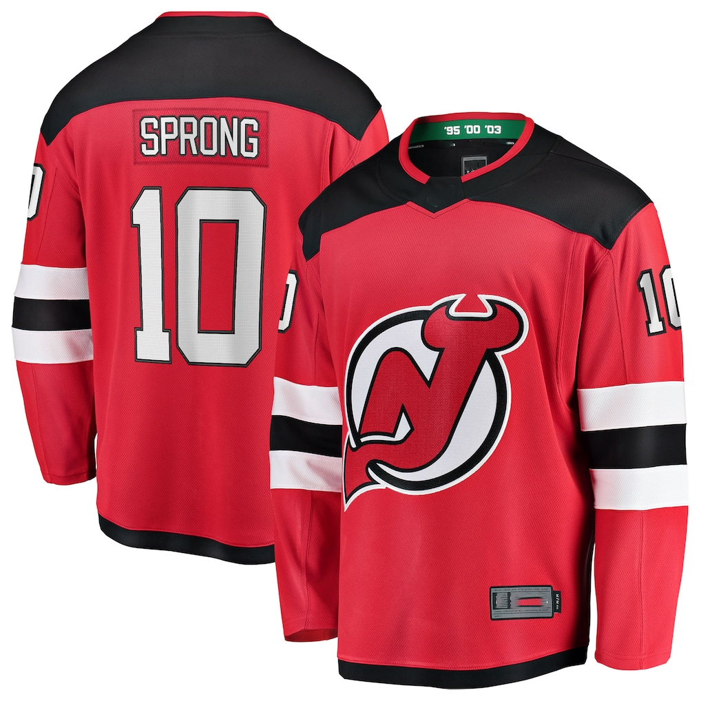 Choea N.Jersey Devils #10 Daniel Sprong Red Home Breakaway Jerseys