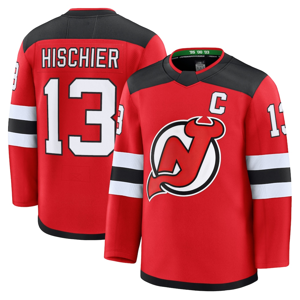 Choea N.Jersey Devils #13 Nico Hischier Red Home Premium Jerseys
