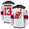 Choea N.Jersey Devils #13 Nico Hischier White Away Premium Jerseys