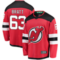 Choea N.Jersey Devils #63 Jesper Bratt Red Home Breakaway Player Jerseys
