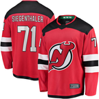 Choea N.Jersey Devils #71 Jonas Siegenthaler Red Home Breakaway Player Jerseys