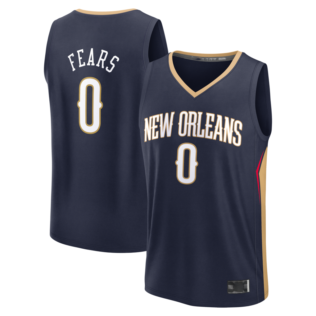 Choea NO.Pelicans #0 Jeremiah Fears Navy Fast Break Replica Stitched Jerseys- Icon Edition