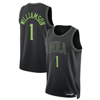 Choea NO.Pelicans #1 Zion Williamson Black 2025-2026 Swingman Stitched Jerseys- City Edition