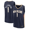 Choea NO.Pelicans #1 Zion Williamson Navy Replica Fast Break Stitched Jerseys- Icon Edition