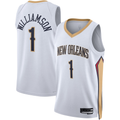 Choea NO.Pelicans #1 Zion Williamson White Swingman Stitched Jerseys- Association Edition