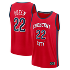 Choea NO.Pelicans #22 Derik Queen Red Fast Break Replica Player Stitched Jerseys- Statement Edition