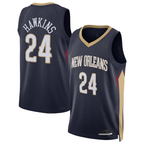Choea NO.Pelicans #24 Jordan Hawkins Navy Swingman Stitched Jerseys- Icon Edition