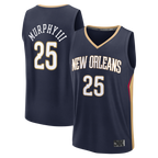 Choea NO.Pelicans #25 Trey Murphy III Navy Fast Break Replica Stitched Jerseys- Icon Edition
