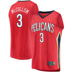 Choea NO.Pelicans #3 C.J. McCollum Red Fast Break Replica Player Stitched Jerseys- Statement Edition