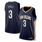 Choea NO.Pelicans #3 Jordan Poole Navy Swingman Stitched Jerseys- Icon Edition