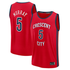 Choea NO.Pelicans #5 Dejounte Murray Red Fast Break Replica Player Stitched Jerseys- Statement Edition