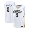 Choea NO.Pelicans #5 Dejounte Murray White Fast Break Replica Player Stitched Jerseys- Association Edition