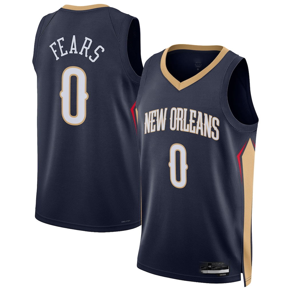 Choea NO.Pelicans #0 Jeremiah Fears Navy Swingman Stitched Jerseys- Icon Edition