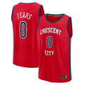 Choea NO.Pelicans #0 Jeremiah Fears Red Fast Break Replica Player Stitched Jerseys- Statement Edition