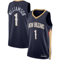 Choea NO.Pelicans #1 Zion Williamson Navy Swingman Stitched Jerseys- Icon Edition