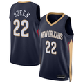 Choea NO.Pelicans #22 Derik Queen Navy Swingman Stitched Jerseys- Icon Edition