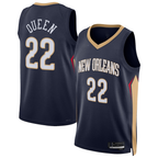 Choea NO.Pelicans #22 Derik Queen Navy Swingman Stitched Jerseys- Icon Edition