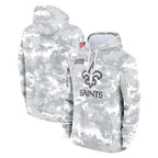 Choea NO.Saints Arctic Camo Salute to Service Pullover Hoodies Limited Game Blank Player Stitched Jerseys