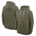 Choea NO.Saints Olive Salute to Service Pullover Hoodies Limited Blank Player Stitched Jerseys