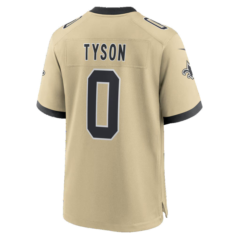 Choea NO.Saints #0 Jordyn Tyson Gold 2026 Draft First Round Pick No. 8 Alternate Game Stitched Jerseys