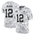 Choea NO.Saints #12 Chris Olave Player Arctic Camo Salute To Service Limited Game Stitched Jerseys