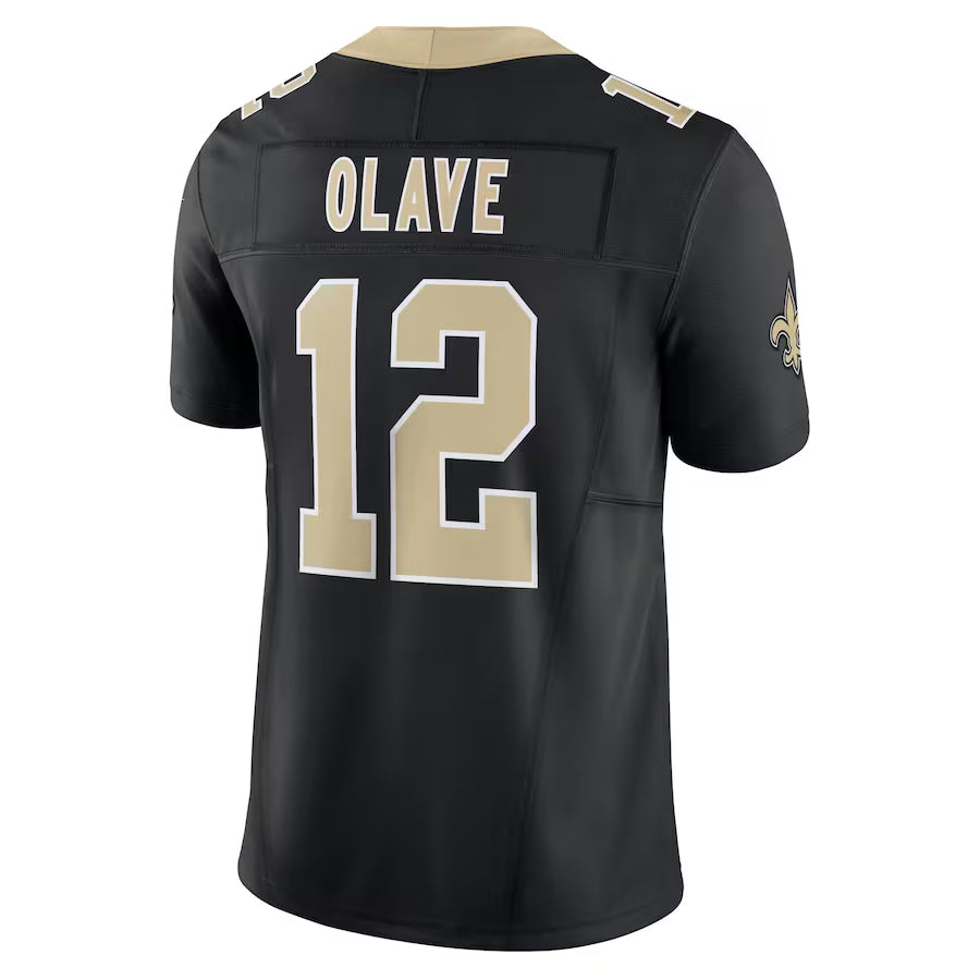 Choea NO.Saints #12 Chris Olave Player Black Alternate Vapor F.U.S.E. Limited Stitched Jerseys