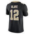 Choea NO.Saints #12 Chris Olave Player Black Alternate Vapor F.U.S.E. Limited Stitched Jerseys